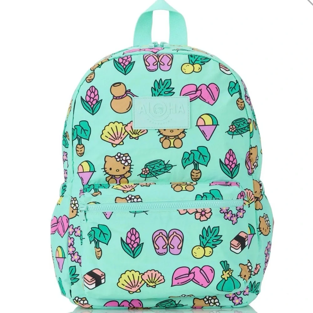 ALOHA Collection Tan Hello Kitty Icon Splash Backpack NEW HAWAII EXCLUSIVE